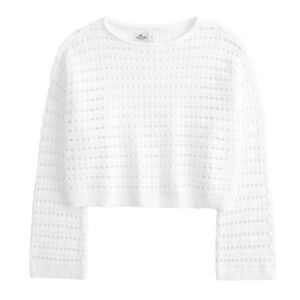 EUC Hollister cropped crochet sweater in XS